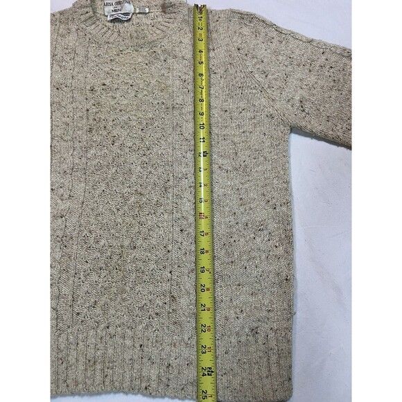 Marisa Christina Cable Knit Sweater Talbots Silk Wool VTG |‎ Cream | Size Medium - Picture 15 of 16